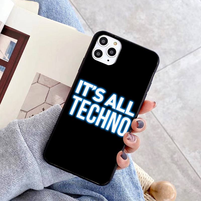 Techno Musik Handyhülle für iPhone 11 12 13 Mini Pro Max 8 7 6 6S Plus X 5 SE 2020 XR XS Funda Hülle