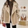 Lamb Velvet Jacket Women's Winter Loose Fur All-in-one Suede Jacket Short Lamb Velvet Warm Motorcycle Jacket