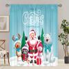 2 Pieces of Christmas Tree Printing Curtain - Polyester Material - Suitable for Bedroom Living Room Study Room Privacy Curtain