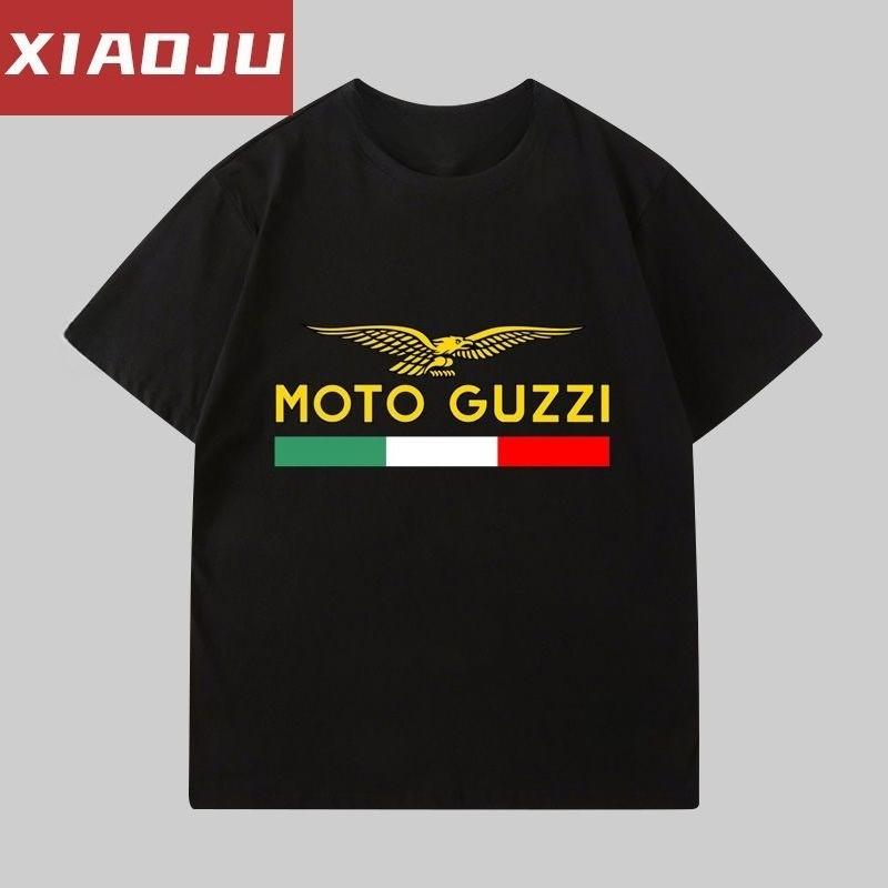 Short Sleeve T-Shirt Men's Trend Brand Personalized Fashion MOTO GUZZI Motorcycle Printed T-Shirt Men's Trend Ins Loose
