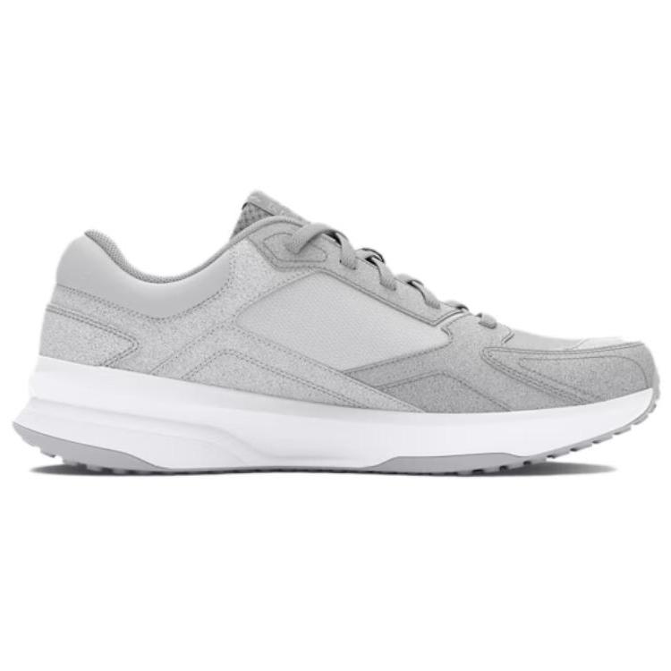 Under Armour Edge Anti-Slip Wear-Resistant Low-Top Training Shoes Men's Gray White Sneakers 3027731-100
