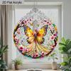 1pc Elf Butterfly Acrylic Ornament, Stained Effect Decor for Home/Car/Bar/Bedroom, White Elephant & Seasonal Gift