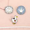 You’re Ducking Awesome Enamel Pin Sorry I’m Late I Was Dilly Dallying Duck Pun Strawberry Cute Brooch Lapel Badge Jewelry Gifts