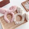 Autumn And Winter Big Bow Headband Ins Korean Style Three-Dimensional Rabbit Ears Face Wash Headband Hair Decoration Plush Headband Female