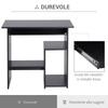 Modern PC Desk In Wood with CPU Shelf and Pull-Out Keyboard Space, 80x45x75 Cm, Black