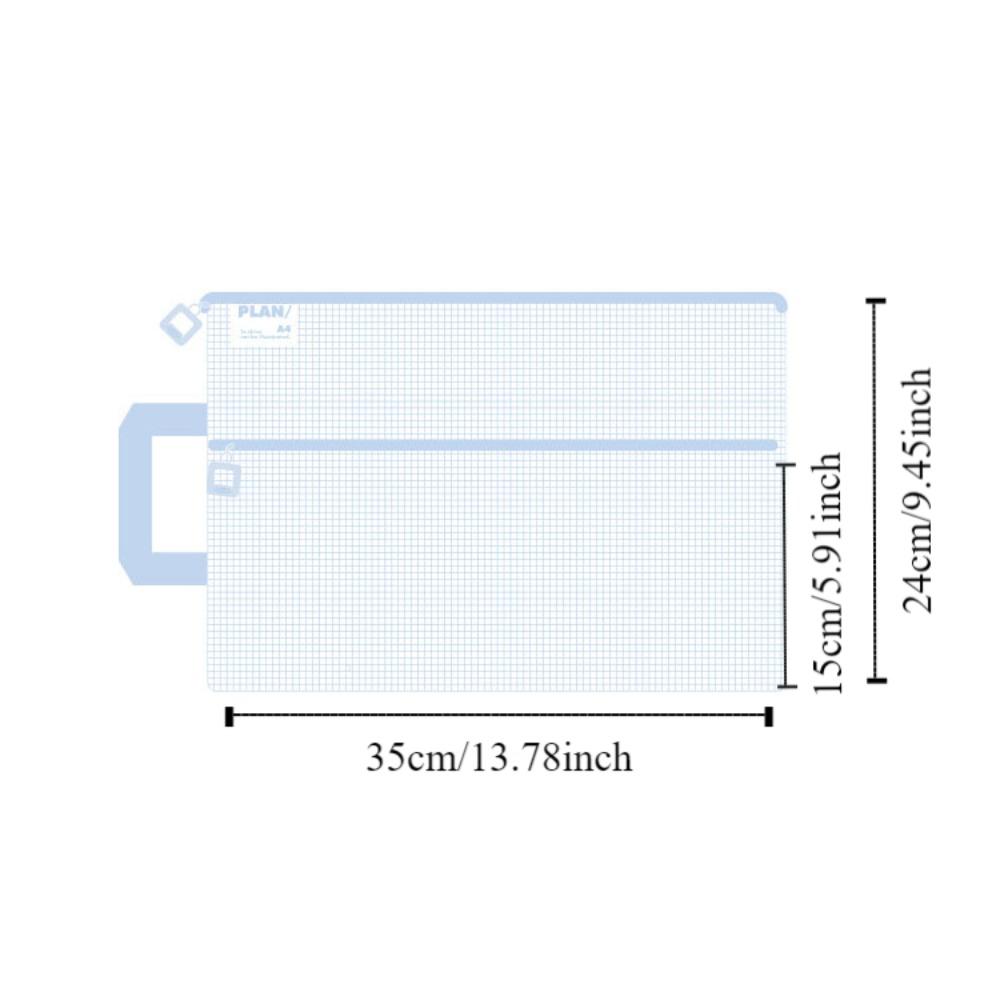 Transparent Test Paper Storage Bag Solid Color File Folder Bag File Pocket  School Office Supplies