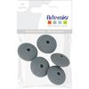 Lot of Flat Silicone Beads - 12 X 7 Mm - Gray - 5 Pcs