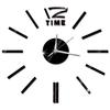 27inch Nordic Wall Clock Dining Restaurant Cafe Decorative Clocks Acrylic Mirror Wall Sticker Silent Quartz Watch Home Decor