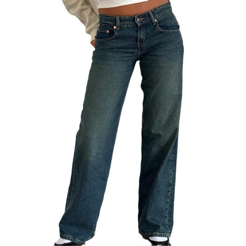 Grenzüberschreitende Damen-Denim-Jeans mit geradem Bein - Exklusiv für Europa und Amerika