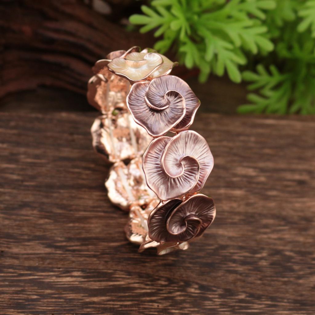 New Color Oil Geometric Rose Elastic Bracelet Fashion Premium Ladies Versatile Alloy Bracelet