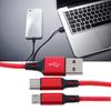 Micro USB Nylon Braided Charging Wire Fast Charge Cable Y Splitter Phone Charge Cord Charger Cable