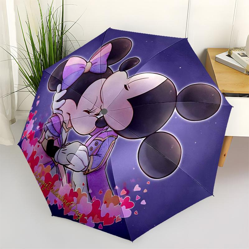 

Mickey and friends Themed Travel Umbrella-8 Ribs Automatic Opening and Closing, Portable Folding Design, Compact and Stylish Umbrella Suitab