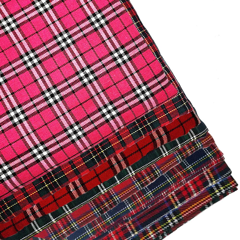 Tessuto a Quadri Scozzesi Classico ed Elegante, Spessore Medio, Poliestere e Cotone, 1-3 Iarde, per Cucire Gonne da Donna, Tessuto Tartan di Designer