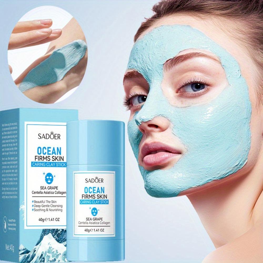 Obtenez une peau plus ferme avec le Stick Masque de Boue Raffermissant Updoo Ocean, Parfait pour l'Anti-âge !