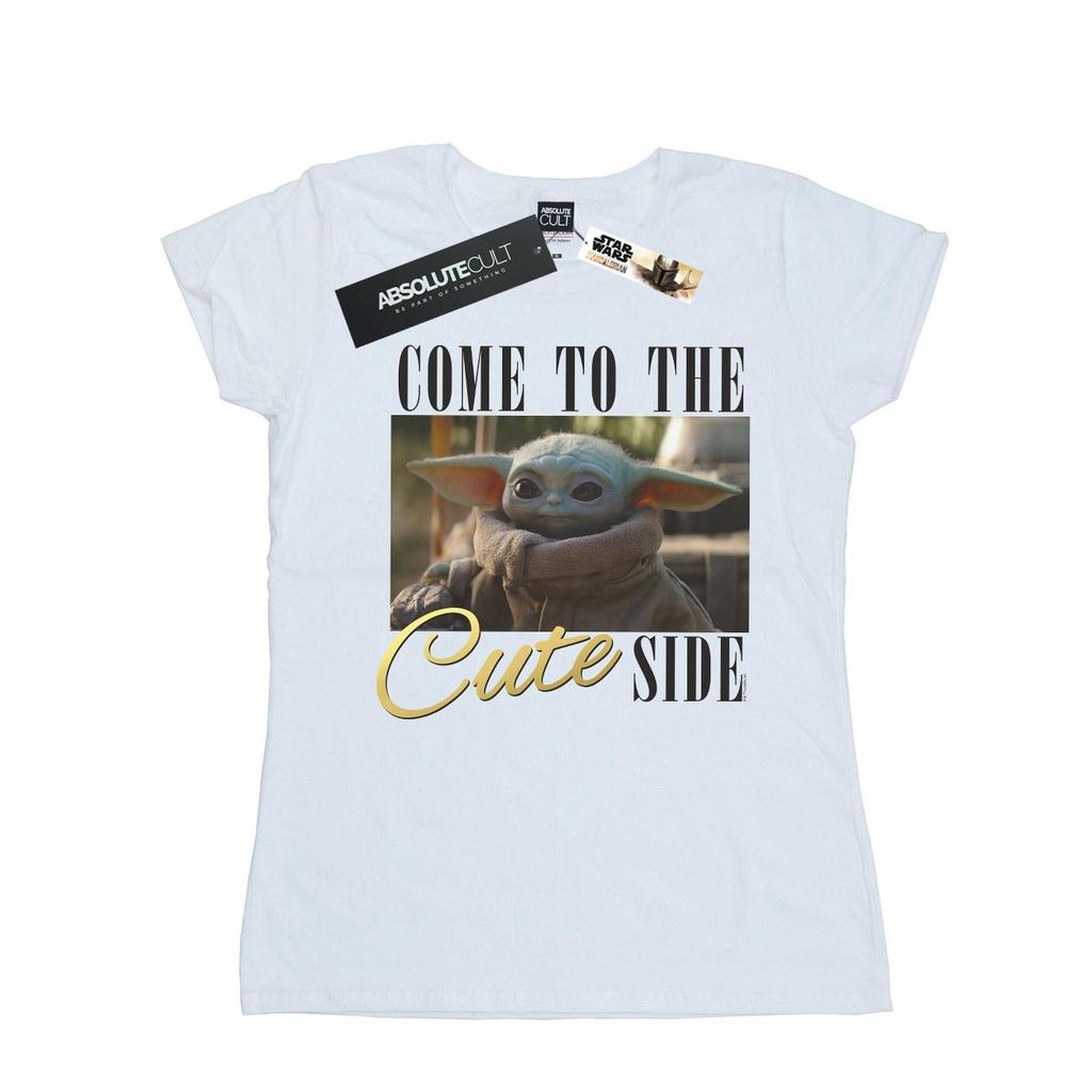 Star Wars Womens/Ladies The Mandalorian Come To The Cute Side Cotton T-Shirt