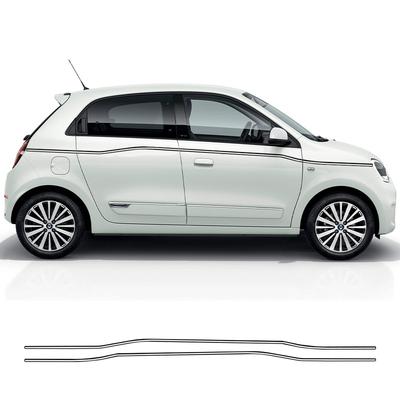 2 Piezas Pegatinas Laterales de Cintura para Coche Para Renault Twingo 3 Estilo Raya Larga de Carreras Película de Vinilo Decoración Pegatinas Accesorios de Tuning para Automóvil