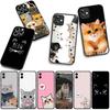 Cover for Samsung Galaxy A25 A37 A57 A12 A14 A31 A41 A50 A51 A70 A71 A72 A21S A04 M15 Note 20 9 8 10 Phone Case Cat Meow Cute