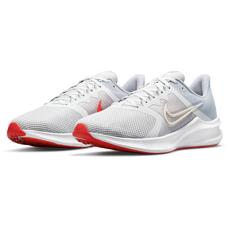 Nike Downshifter 11 Dark Smoke Grey University Red Men Sneakers White CW3411-004