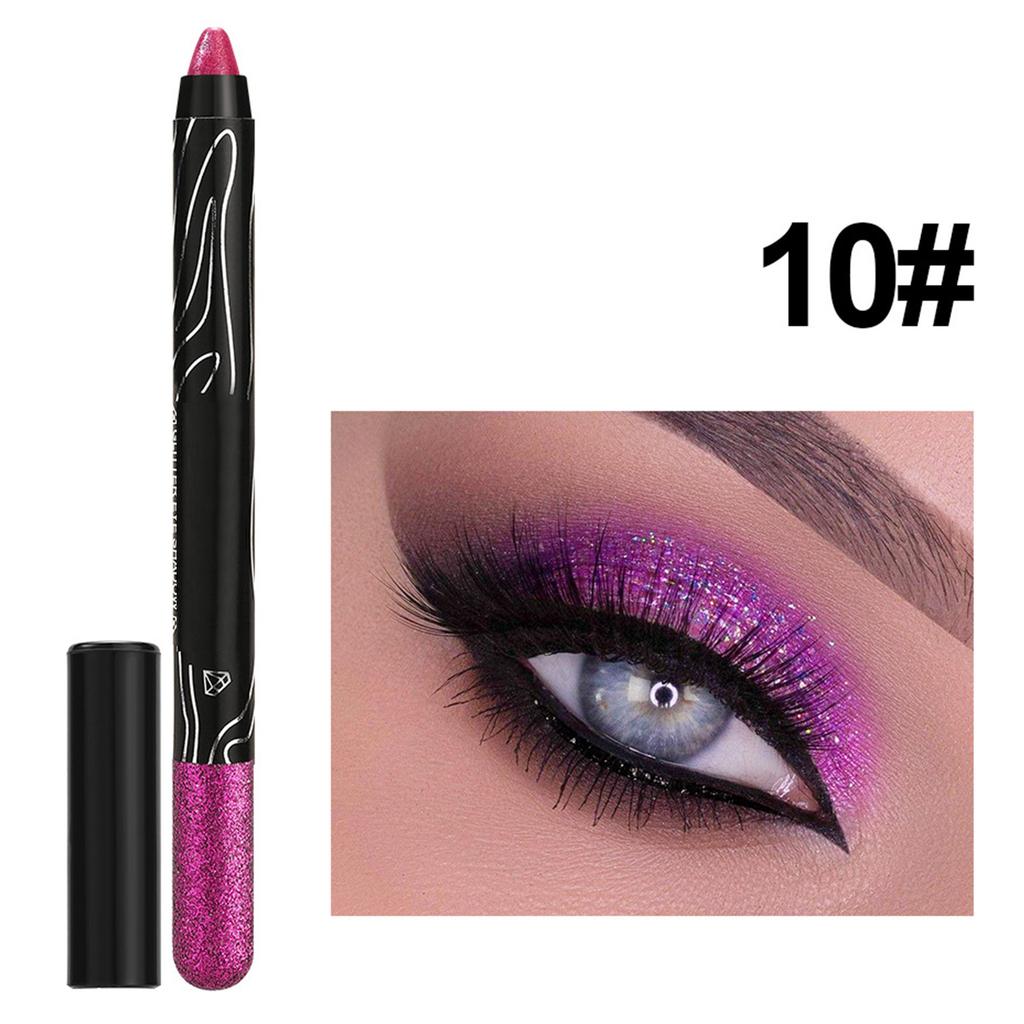 Waterproof Shimmer Eyeshadow Pen with Glitter and Pearlescent Finishes for Long Lasting Sparkly Eye Makeup