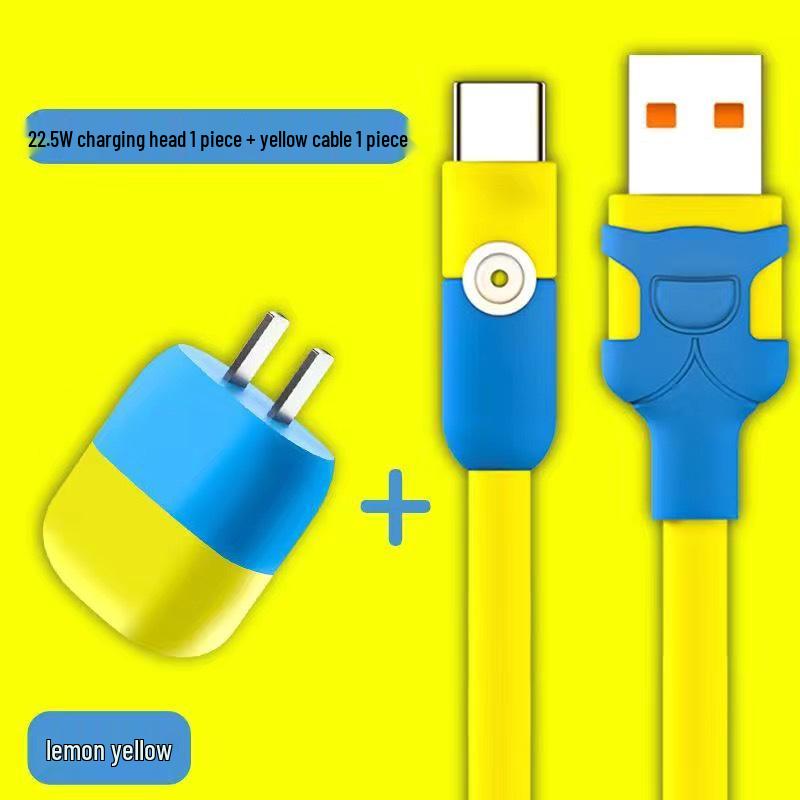 

22.5 Вт Двоколірний Швидкий Зарядний Пристрій USB для Huawei/Honor з Кабелем Type-C
