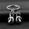 Metal Boxing Gloves Keychain 3D Sport Pendant Creative Fitness Boxing Key Ring  Boxing Lovers