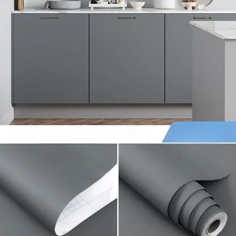 

Solid Color Waterproof Wallpaper for Living Room Bedroom Kitchen Furniture Renovation Mould-Proof Peel and Stick Wall Stickers 3M X 60CM