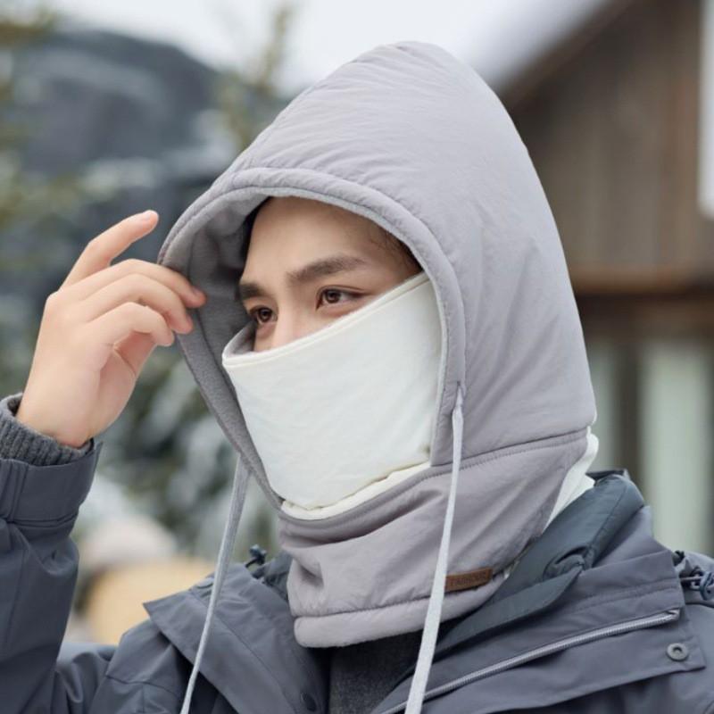 Winter Knit Balaclava Hooded Neck Warmer Cycling Outdoor Windproof Ear Protection Adult Unisex