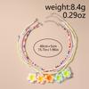 5pcs/set Cute Colorful Bohemia Flower Necklace Pendant for Women Handmade Beaded Necklace Girls Party Birthday Jewelry Gifts