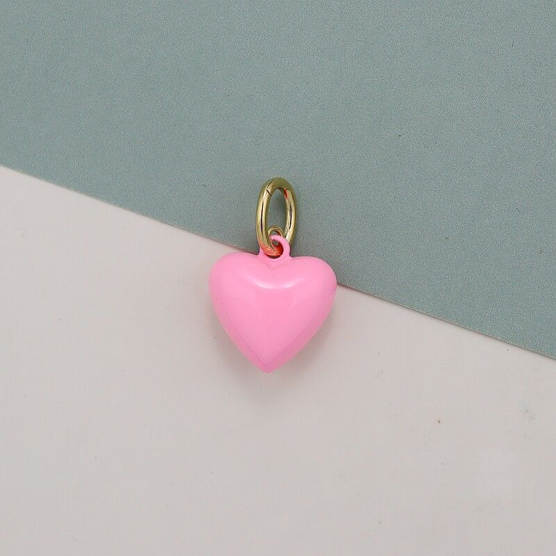 Colorful Hearts American Niche Ra Enamel Heart Moon Pendant Necklace for Women, Versatile and Fashionable