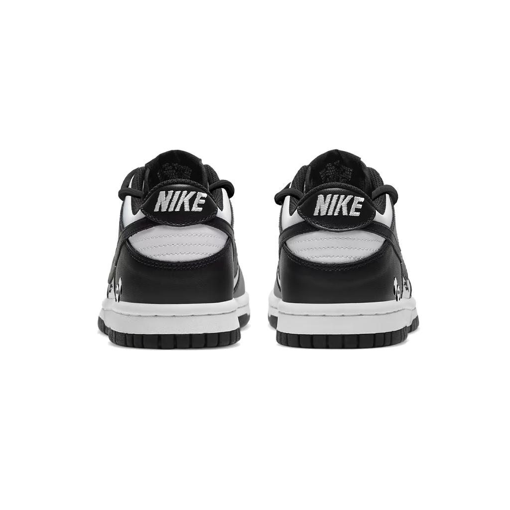 Nike Dunk Ink Shadow Panda Footprint Waterproof And Wear resistant Low top Skateboard Shoes Unisex DD1391-100(Team1168- )