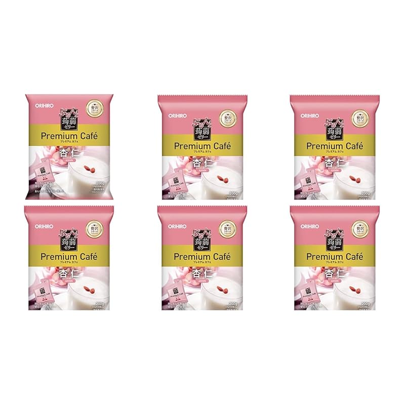 

[Set of 6 bags] Orihiro Purunto Konjac Jelly Premium Cafe Almond kernel (10 pieces x 6 bags set, total 60 pieces)