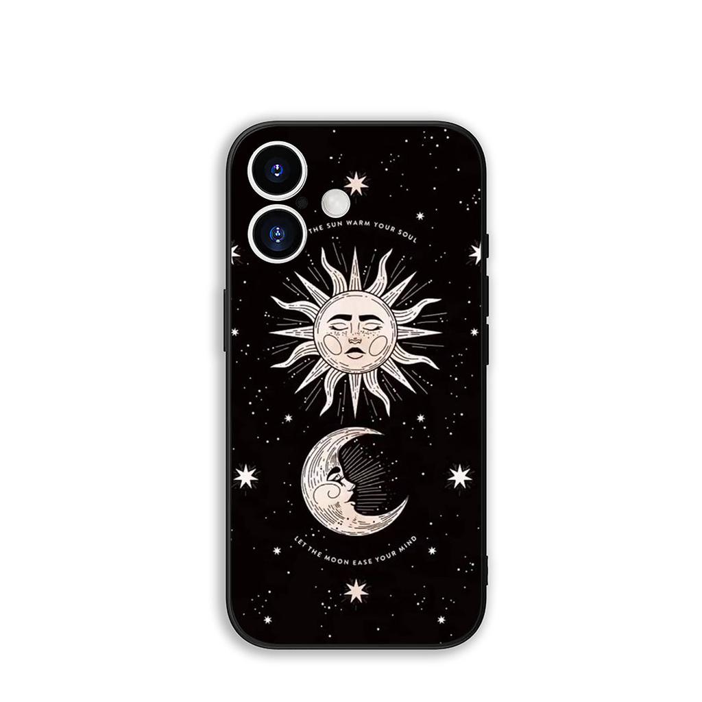 For OPPO A54 A40 A60 A80 A18 A16 A17 A38 A78 A79 A57 A55 A96 A15 A12 Phone Cover Case Funny Sun Moon Face Casing