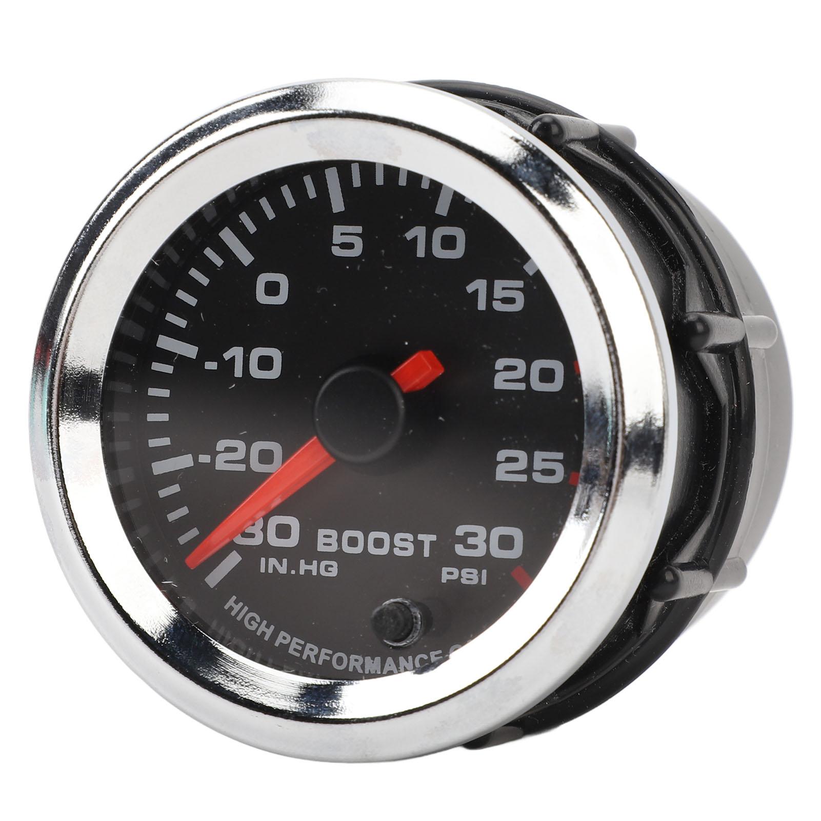 

Digital Boost Gauge 52mm 0 to 30 PSI 7 Color Pointer High Accuracy Easy Installation Boost Pressure Gauge for Vehicle