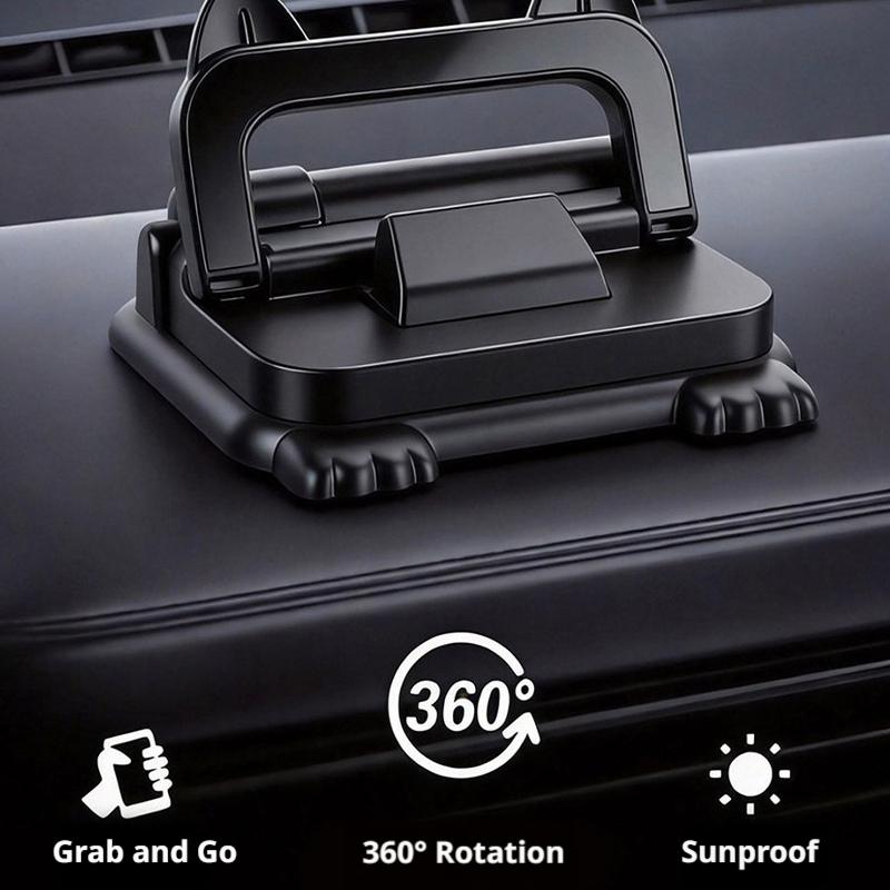 SEAMETAL Universal Dashboard Car Phone Holder 360° Rotation Stable Car Phone Mount With Parking Number Plate Smartphone Navigation Holder