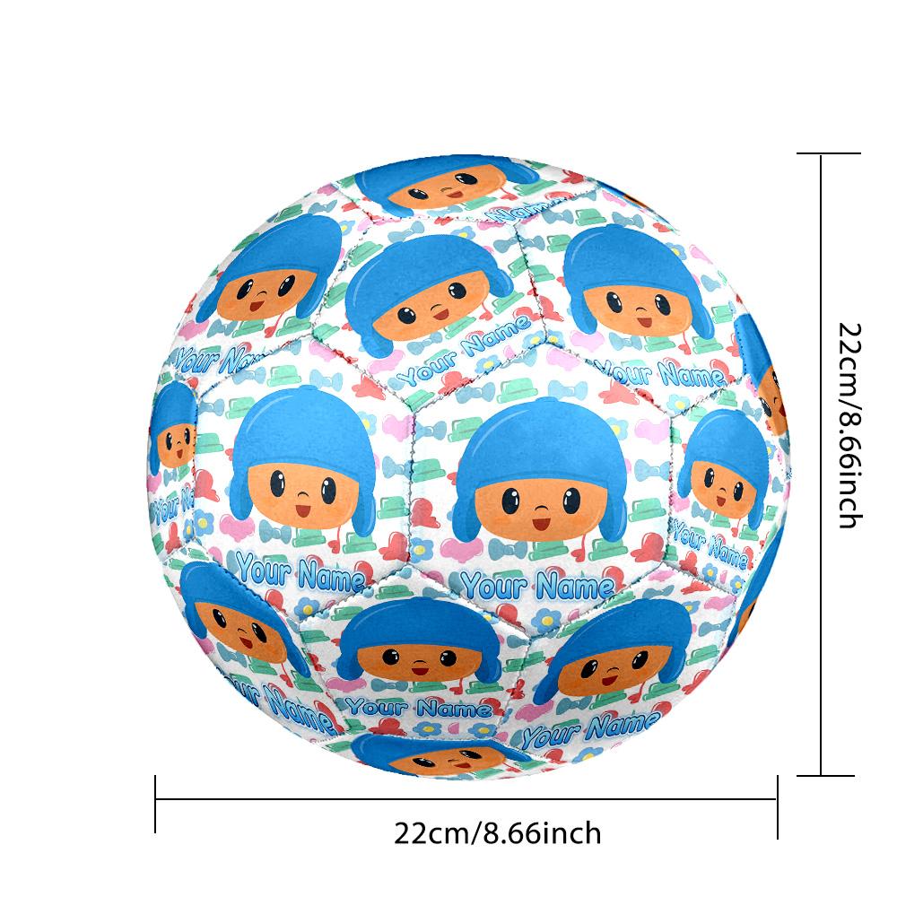 Custom Name Text Size 5 Football,Pocoyó Standard Training Soccer Ball