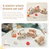 Kids Wooden Rail Train Toy Children Assembled Building Block Toy Newborns Early Educational Aid Toys Montessori Finger Fine Game
