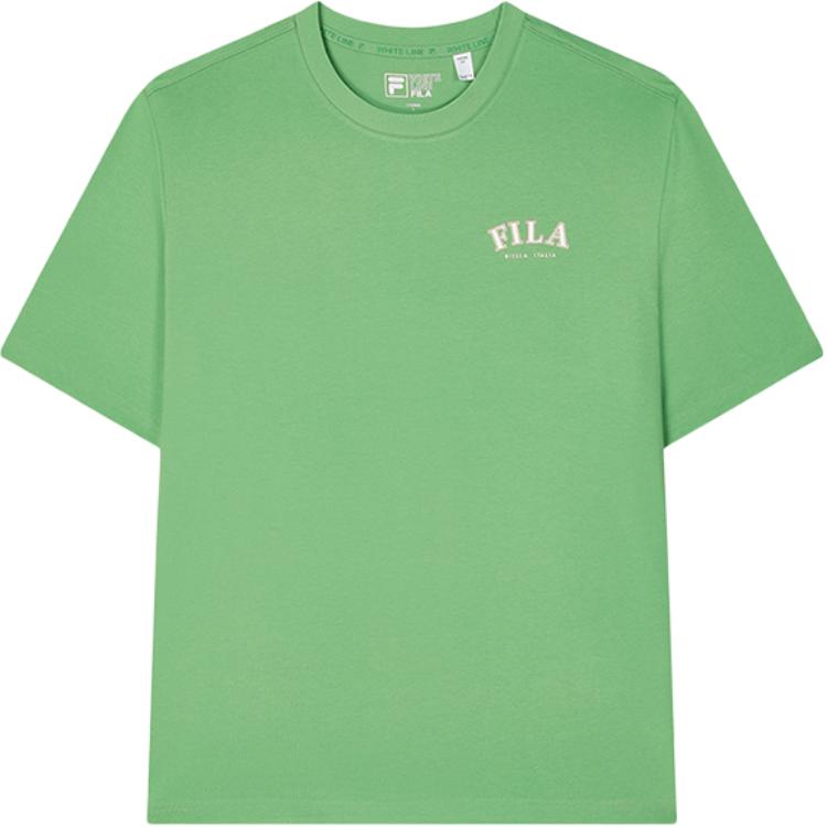 FILA Colorful Casual Loose Short Sleeve T-Shirt Unisex Tops Kelly-Green F51U419101F-GN