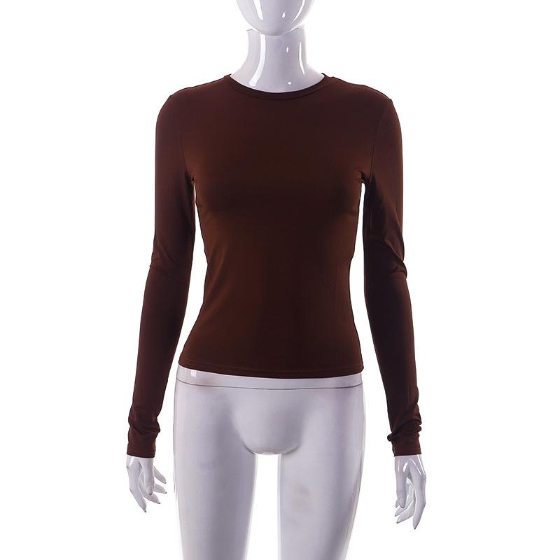 Women's Fashion Casual Long Sleeve O-Neck T-shirts and Tops