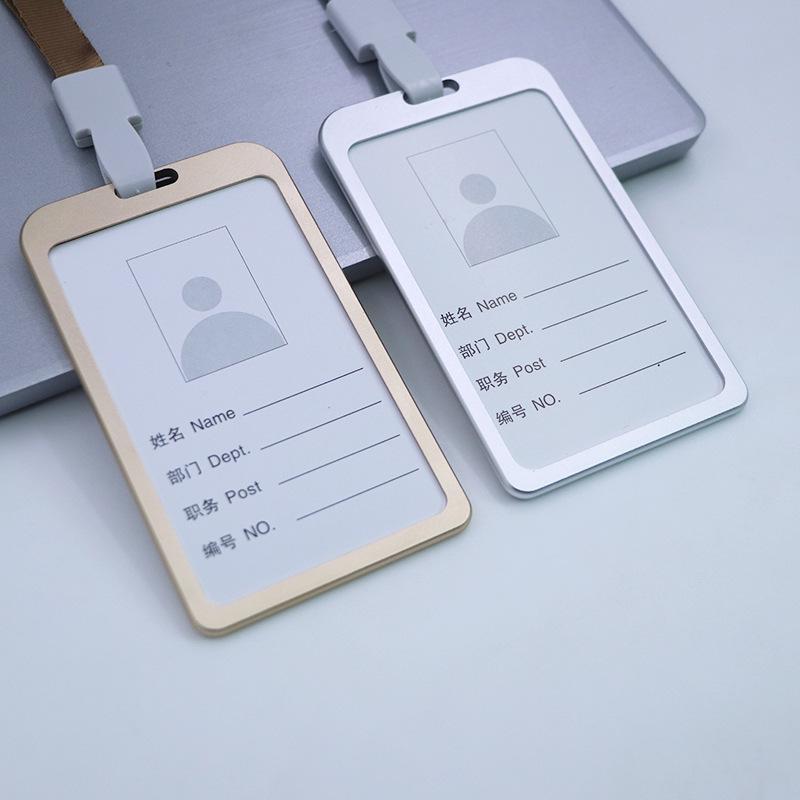 Aluminum Alloy ID Card Holder with Lanyard