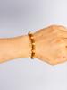 Retro Style Gold color Volcanic Lava Stone Beaded Bracelet Brown Wood Beads Energy Reiki Charm Grounding Protection Jewelry Gift