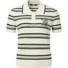 French Elegant Daily Commuting Dating Outfit Light Luxury Casual Urban Social Striped Short Sleeve Polo Shirt Women Tops M22L2319