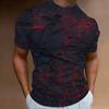 Men's Printed T-shirt Loose Summer New Round Neck Men's European and American Short Sleeved T-shirt