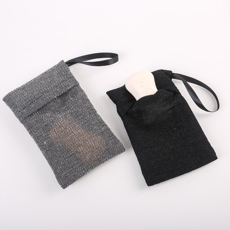 Exfoliating Soap Saver Pouch Lathering Mesh Soap Pocket Body Scrubber for Women Men Daily Bath Shower Use