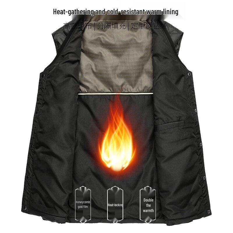 SNOWFLYING Men's V-Neck Lightweight Down Vest