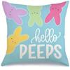 Colorful Bunny Patterns Pillowcases For Fun Pattern Cushion Cover Suitable For Sofa Bedroom Car Pillow Cover