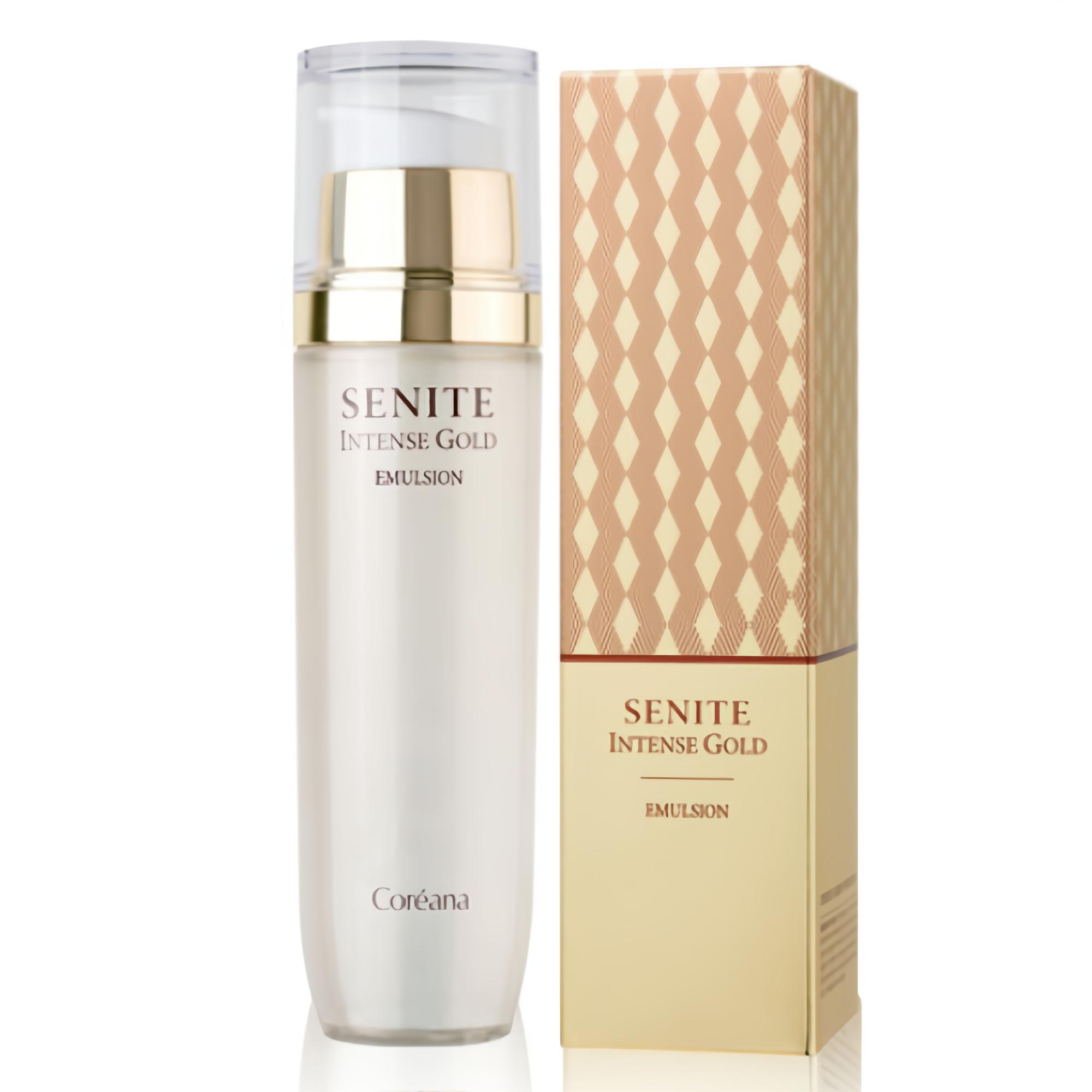 Корейская эмульсия Coreana Senite Intense Gold 150 мл / Против старения, Увлажняющая, Питательная, Корейская косметика, Kbeauty