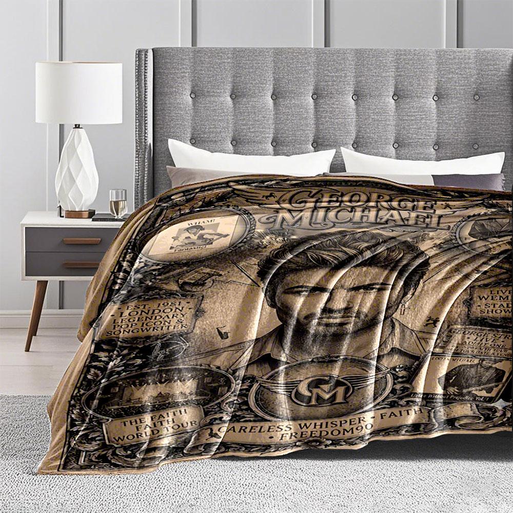 George Michael Tribute Blanket for All Seasons Blanket Lunch Break Throw Gift