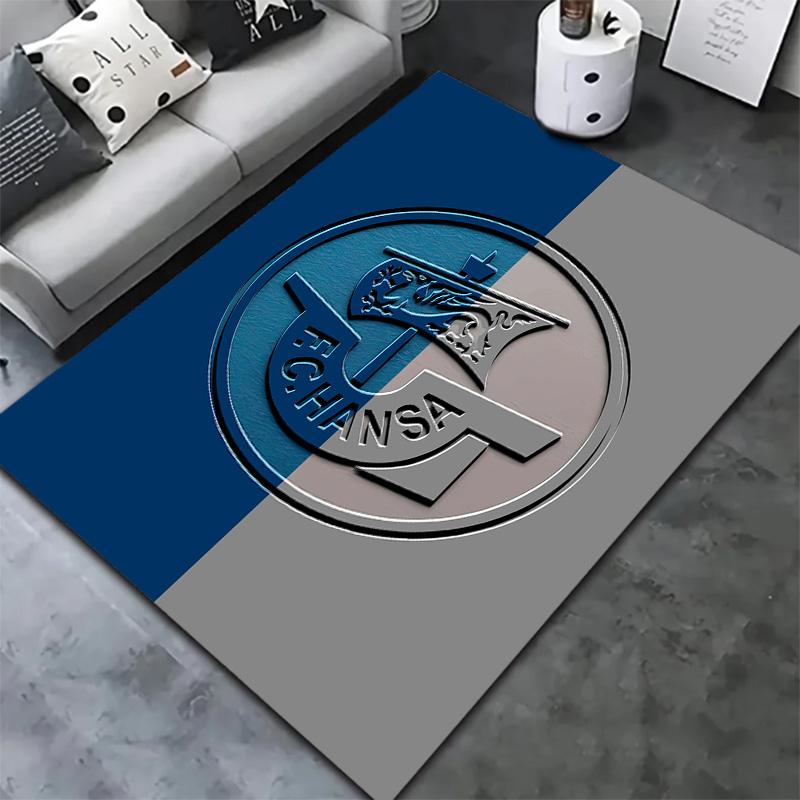 FC Hansa Rostock Teppich Teppich für Wohnzimmer Schlafzimmer Zuhause Sofa Dekoration Kinder Spielen Rutschfeste Bodenmatte