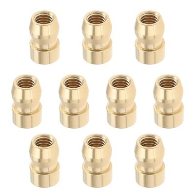 SING F LTD 10pcs M4 Spark Plug Terminal Nut Brass
