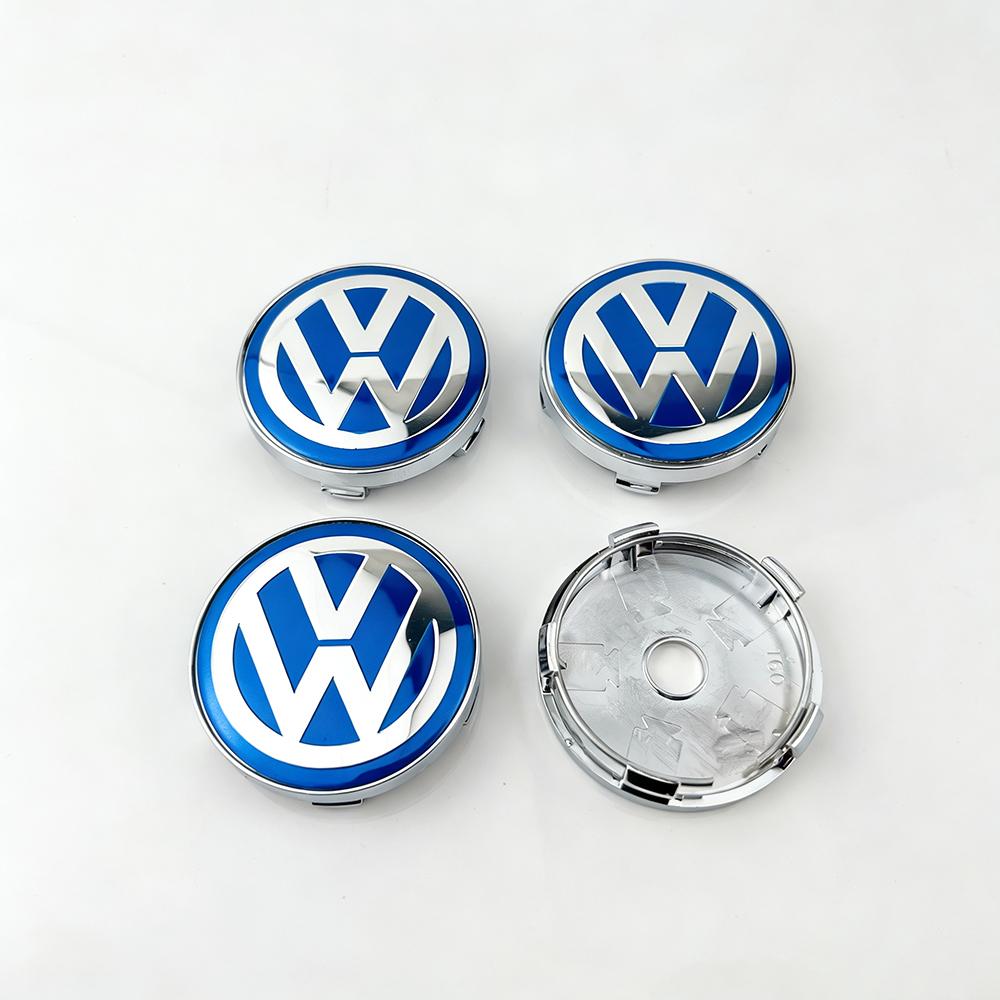 FD08-for Volkswagen 4PCS 60MM Car Wheel Center Cap Hub Covers Badge VW Polo Golf-4 5 6 7 MK5 CC Tiguan Passat MK6 MK7 Accessories